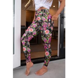 LETSFIND High Quaility New Women Elastic Pockert Pants Fashion High Waist 3D Printing Stretch Fitness Sexy Girls Leggings
