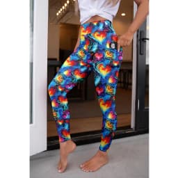 LETSFIND High Quaility New Women Elastic Pockert Pants Fashion High Waist 3D Printing Stretch Fitness Sexy Girls Leggings