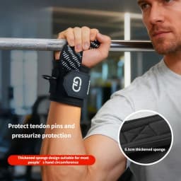 2Pcs Weightlifting Wrist Straps Strength Training Adjustable Non-slip Gym Booster Bands Fitness Lifting Support Sports Grip Ban