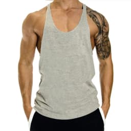 100% Cotton Bodybuilding Brand Jogger Gym Singlet Training Bodybuilding Tank Top Vest Shirt Sleeveless Fitness Shirt For Men