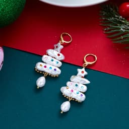 Colourful Zircon Christmas Tree Earrings For Women Sparkling Crystal Snowflake Elk Earring New Year Holiday Jewelry Gifts