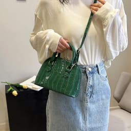 Retro Shoulder Bag Fashion Pu Leather New Women's Bag Waterproof Crocodile Pattern Versatile Crossbody Bag Hand Bags for Women