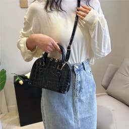 Retro Shoulder Bag Fashion Pu Leather New Women's Bag Waterproof Crocodile Pattern Versatile Crossbody Bag Hand Bags for Women