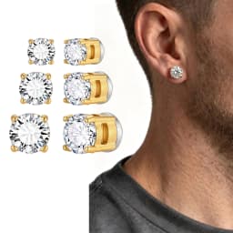 Hip-hop Zircon Magnetic Clip Earrings for Men Women,Anti Allergy Stainless Steel Non Piercing Ear Clip,Casual Unisex Jewelry