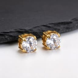 Hip-hop Zircon Magnetic Clip Earrings for Men Women,Anti Allergy Stainless Steel Non Piercing Ear Clip,Casual Unisex Jewelry