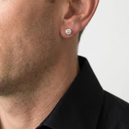 Hip-hop Zircon Magnetic Clip Earrings for Men Women,Anti Allergy Stainless Steel Non Piercing Ear Clip,Casual Unisex Jewelry