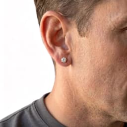 Hip-hop Zircon Magnetic Clip Earrings for Men Women,Anti Allergy Stainless Steel Non Piercing Ear Clip,Casual Unisex Jewelry
