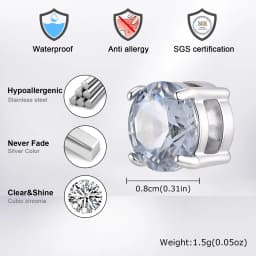 Hiphop Clip Earring for Men Women,Fashion Small Round Metal Magnetic Earrings,Non-pierced Magnetic Studs Jewelry Gift