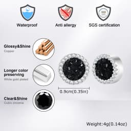 Hiphop Clip Earring for Men Women,Fashion Small Round Metal Magnetic Earrings,Non-pierced Magnetic Studs Jewelry Gift