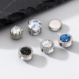 Hiphop Clip Earring for Men Women,Fashion Small Round Metal Magnetic Earrings,Non-pierced Magnetic Studs Jewelry Gift