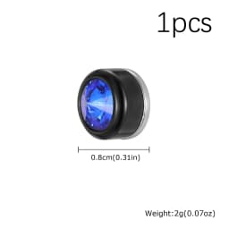 Magnetic Zircon Stud Earrings for Men,8mm Hypoallergenic Stainless Steel Non-Pierced Clip Earrings,Punk Rock Jewelry Gift