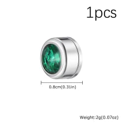 Magnetic Zircon Stud Earrings for Men,8mm Hypoallergenic Stainless Steel Non-Pierced Clip Earrings,Punk Rock Jewelry Gift