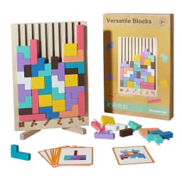 3D Wooden Puzzle, Building Blocks, Puzzle Game, Baby Logic Training Puzzle Toys, Parent-Child Interactive Games