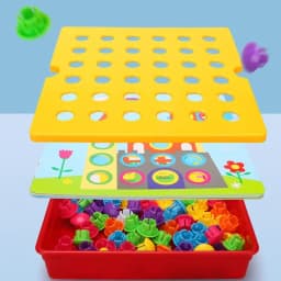 Montessori Baby Toys Mushroom Nail Beads Intelligent 3D Puzzle Games Jigsaw Board for Children Kids Educational Toys