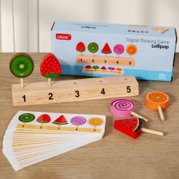 Kids Shape Color Sorting Board Game Toys Wooden Fruit Candy Ice Cream Matching Game Logical Thinking Training Pretend Food Toys