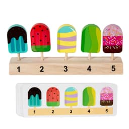 Kids Shape Color Sorting Board Game Toys Wooden Fruit Candy Ice Cream Matching Game Logical Thinking Training Pretend Food Toys