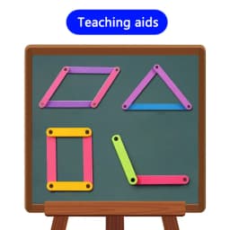 Montessori Magnetic Block Math Toys Plastic Magnetic Splicing Strip Polygon Learning Teaching Aids Educational Toys For Children