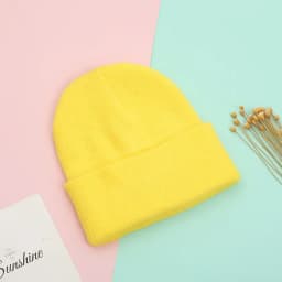 Dad Mother Kids Baby Hats for Girl Boy Newborn Beanie Infant Candy Color Winter Autumn Family Warm Knitted Parent Children Hat