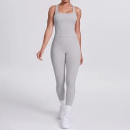 Yoga Top Set Fitness Gym Suit Training Sleeveless Sport Gym Tops Crossover Back Sports Underwear Tummy Control Slimming
