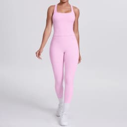 Yoga Top Set Fitness Gym Suit Training Sleeveless Sport Gym Tops Crossover Back Sports Underwear Tummy Control Slimming