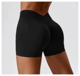 Women Sport Shorts High Waist Workout Tights Fitness Yoga Scrunch Butt Ladies Seamless Yoga Gym Running Short Pants Sportswear