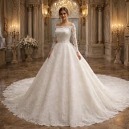 Customzied Elegant Lace Wedding Dress Long Sleeve Off Shoulder Bridal Gown Princess Ball Gown Appliques Vestido De Novia