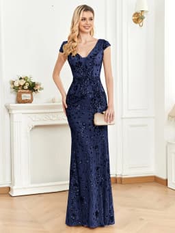 Elegant Champagne Evening Dress For Women Long 2024 Luxury Mermaid Formal Sequins Prom Wedding Party Cocktail Dresses