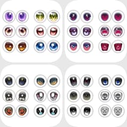 12pcs/set14MM Eyechips Originality Pattern Blyth Toy Anime Doll Eye Chips Glass Eyes Cabochons Round Drop Glue Eye DIY Jewelry