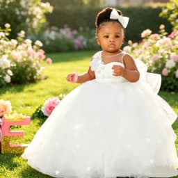 Cute Baby Wedding Dress 3D Floral Sleeveless Girl Birthday Party Princess Formal First Communion Dress Customizable