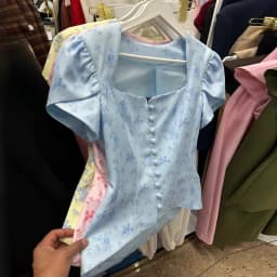 Women's Jacket Waist Cinching Floral Suit Jacket Lady V Neck Short Bubble Sleeve Shoulder Pad Jackets Fashion Daily Woman Coat