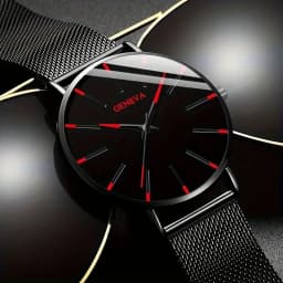 2-piece Fashion Men's Quartz Watch - Round with Date Function, Stainless Steel Strap