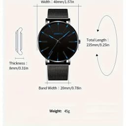 2-piece Fashion Men's Quartz Watch - Round with Date Function, Stainless Steel Strap