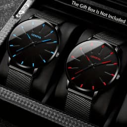 2-piece Fashion Men's Quartz Watch - Round with Date Function, Stainless Steel Strap