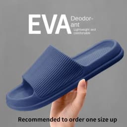 Fashion Men's Women's Sandals Anti-Slip Wear-Resistant EVA Thick Sole Comfortable Home Slippers Bathroom Bath Flip-Flops