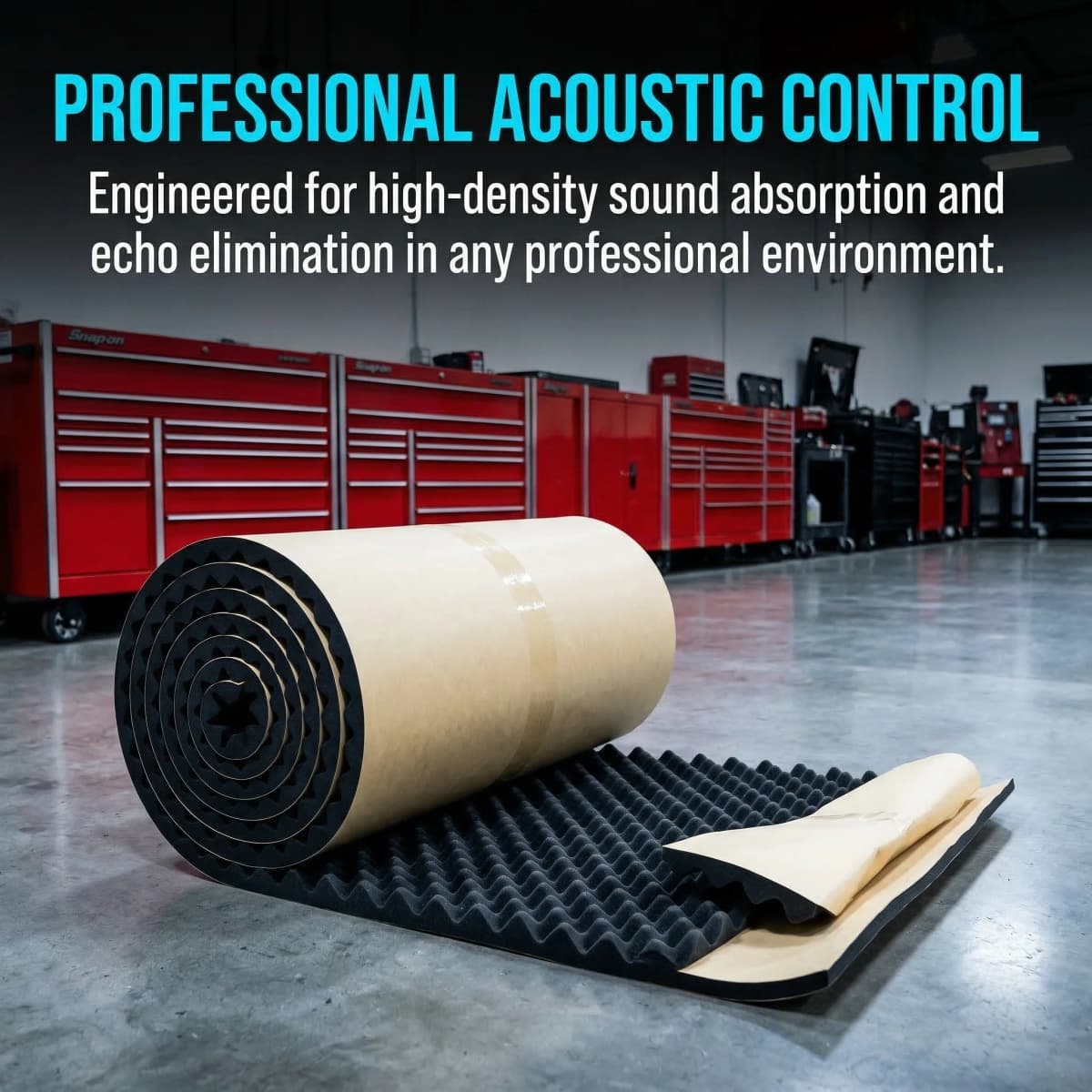 Self Adhesive 20mm High Density Egg Crate Foam Car Sound Deadening Mat, Automotive Hood Heat Insulation & Acoustic Noise Proofin
