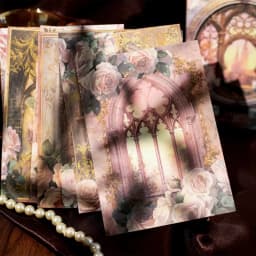 32Sheets Vintage Journal Paper Supplies Baroque Fantasy Series DIY Decoration Base 32Pcs 6 Styles Optional kawaii