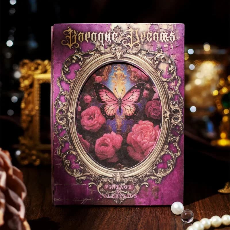 32Sheets Vintage Journal Paper Supplies Baroque Fantasy Series DIY Decoration Base 32Pcs 6 Styles Optional kawaii
