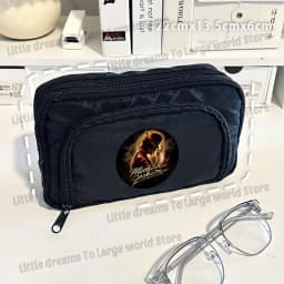 Michael Jackson Pencil Case Singer MJ Fashion Pen Box Pencil Bags Student Supplies Large Storage School Office Gift Pen Pouches
