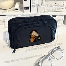 Michael Jackson Pencil Case Singer MJ Fashion Pen Box Pencil Bags Student Supplies Large Storage School Office Gift Pen Pouches