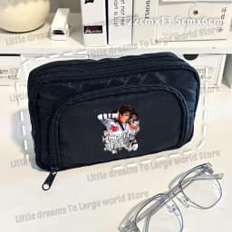 Michael Jackson Pencil Case Singer MJ Fashion Pen Box Pencil Bags Student Supplies Large Storage School Office Gift Pen Pouches