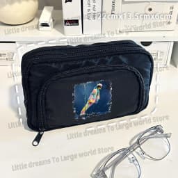 Michael Jackson Pencil Case Singer MJ Fashion Pen Box Pencil Bags Student Supplies Large Storage School Office Gift Pen Pouches