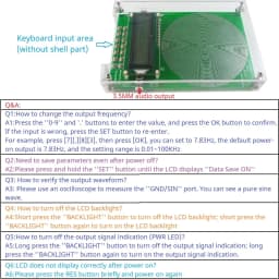 Adjustable 0.01HZ~100KHZ 7.83Hz Schumann Resonance Ultra-low Frequency Pulse Wave Generator Audio Resonator with Case Pure Sine