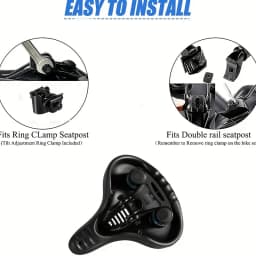 ZHIQIUComfortable Bike Saddles Extra Wide and Thick Bicycle Seat Integrated Molding Anti-Rain