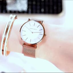 Hannah Martin Japan Quartz Movement High Quality Women Stainless Steel Mesh Rose Gold Waterproof Ladies Watch Dropshipping CB36