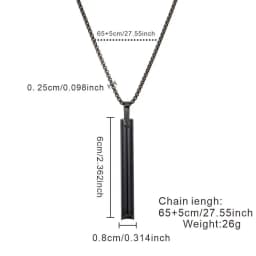 Stainless Steel Anxiety Breathe Easy Necklace Mindfulness Breathing Necklace Breathlace for Natural Calm & Stress Relief Box