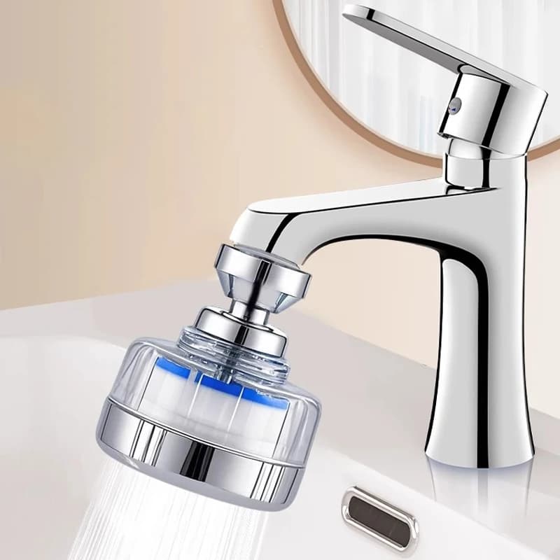360° Kitchen Faucet Aerator, Water Saving Nozzle Sprayer with Swivel, Adjustable Tap Head Filter for Sink Extension Filter Eau