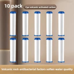 10-Piece Handheld Shower Filter Set, Hard Water Replacement Filters, Remove Chlorine & Harmful Substances, Shower Experience