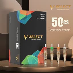 50pcs Mixed Sizes EZ V-Select Cartridge Tattoo Needle Kits RL RS M1 CM Disposable Tattoo Kits for Rotary Tattoo Pen