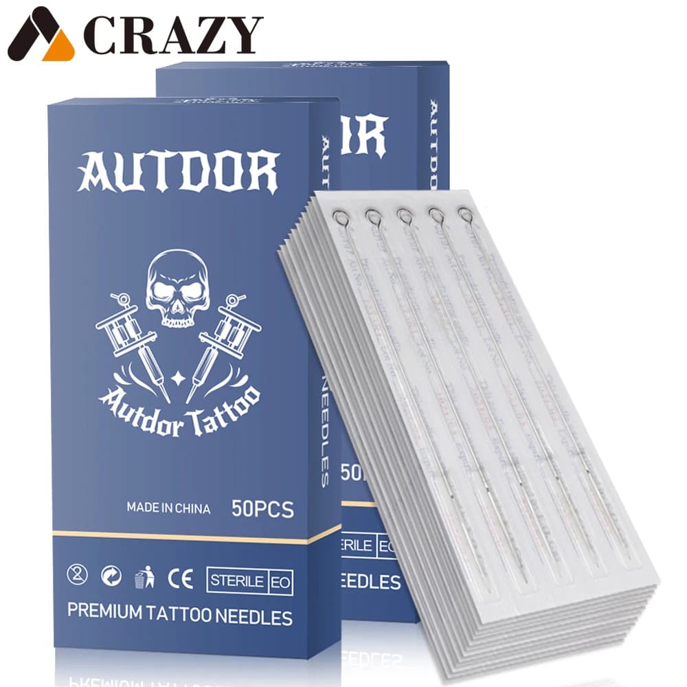 50/100pcs Tattoo Needles 0.35mm RL RS RM M1 Stainless Steel Tattoo Needle For Tattoo Tips Machine Supplies