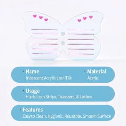 Upgraded Lash Extension Palette with Magnetic Tweezer Holder, Professional Eyelash Grafting Display Board with Scale Lines